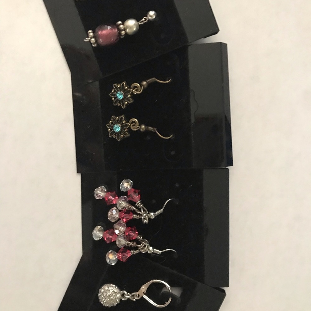 Four (4) Pairs Pierced Earrings.